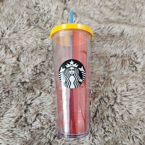 Starbucks Rare 2016 Red‎ Lace Cactus Venti Cold Drink Tumbler 24 oz